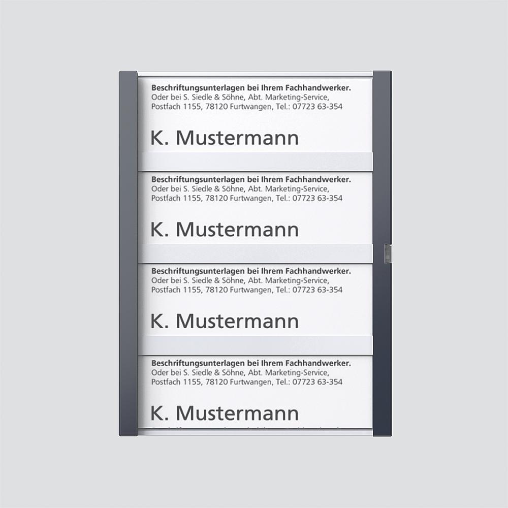 Siedle Namensschild 210007072-00 Typ TM 612-4/BTM 650-04 AG