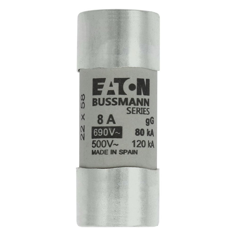 Eaton Sicherungseinsatz C22G8 Typ CYLINDRICAL FUSE 22 x 58 8A GG 690V AC