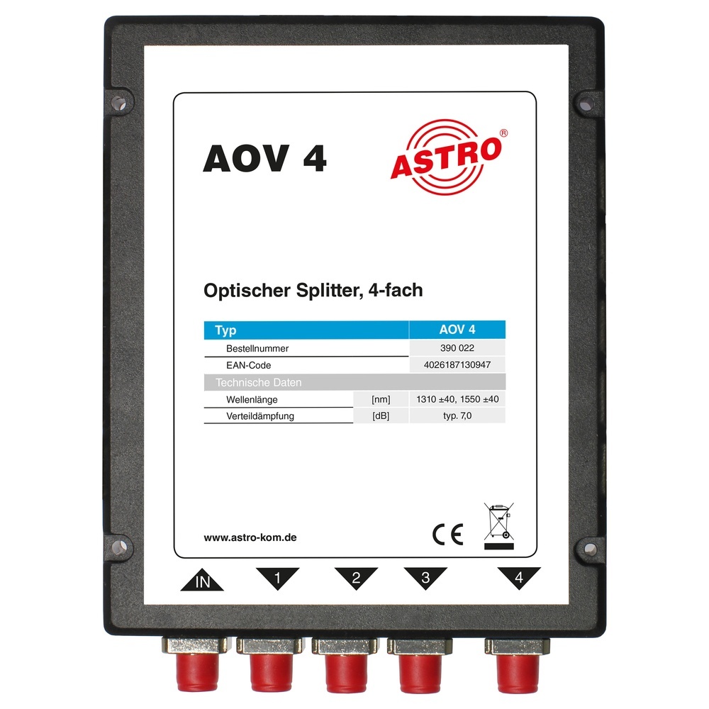 Astro Bit Optischer 4-fach Splitter 390022 Typ AOV 4