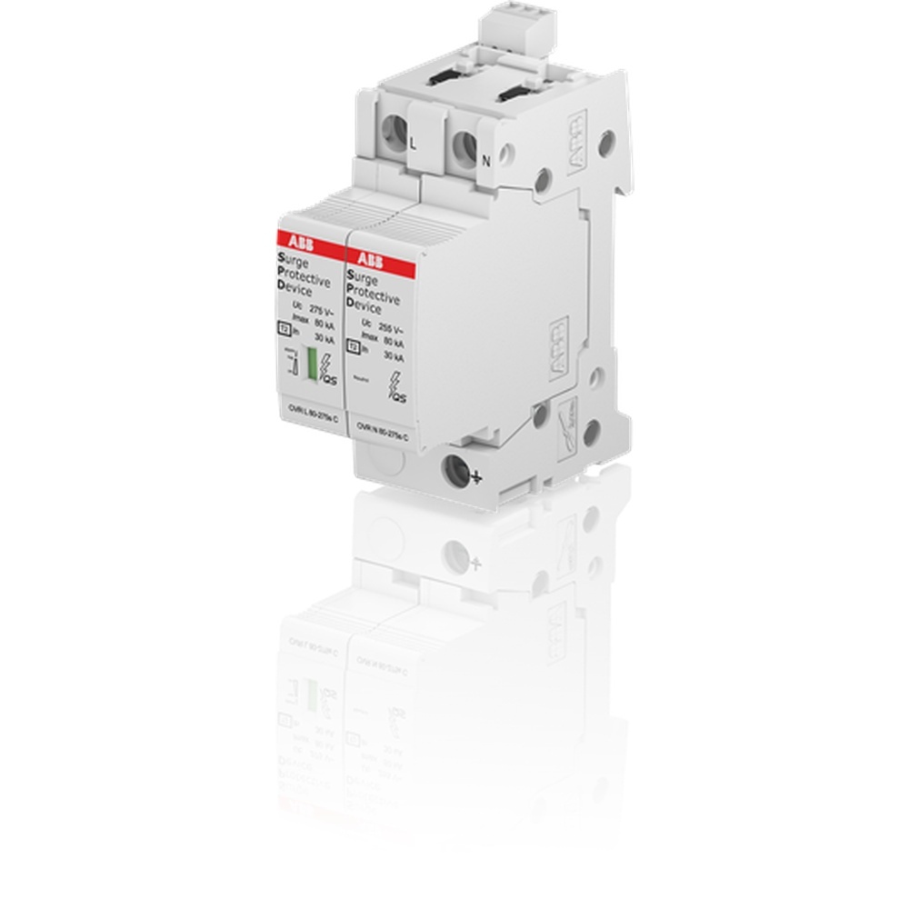 ABB Überspannungsableiter für Energietechnik Stromversorgung 2CTB815708R0200 Typ OVR T2 1N 80-275S