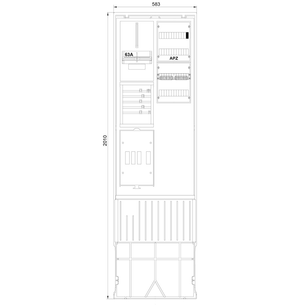 f-tronic Zähleranschlusssäule ZSA202-2-ZK-APZ-HAK Nr. 7160122