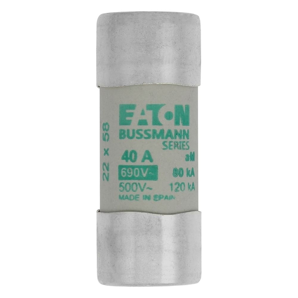 Eaton Sicherungseinsatz C22M40 Typ CYLINDRICAL FUSE 22 x 58 40A AM 690V AC