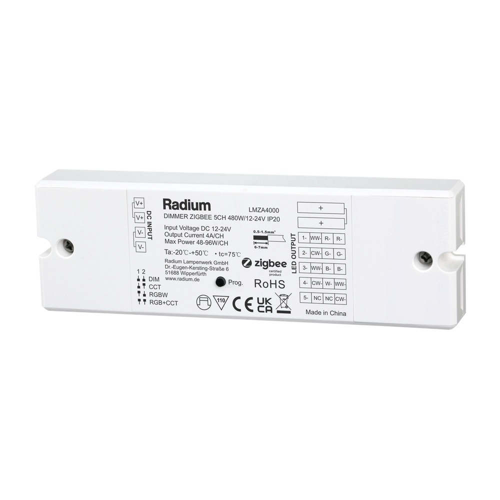 Radium Dimmer LMZA4000 Typ DIMMER ZB 5CH 480W/12-24V IP20