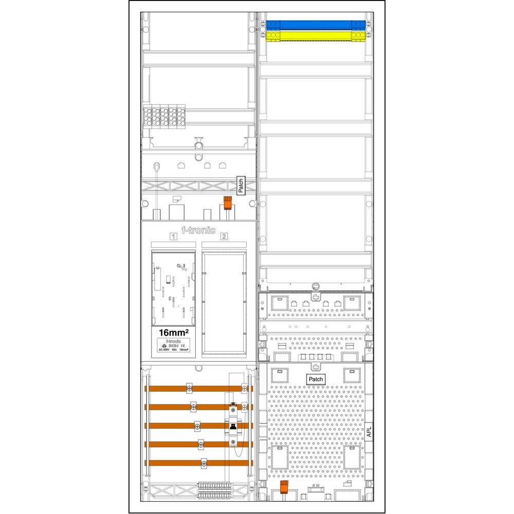 f-tronic Sammelschienenklemmen 7195215 Typ EHZ721APZRFZB6-16