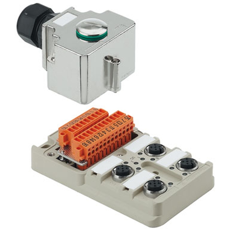Weidmüller Passiver Sensor Aktor Verteiler 1705922000 Typ SAI-4-MH-4P M12