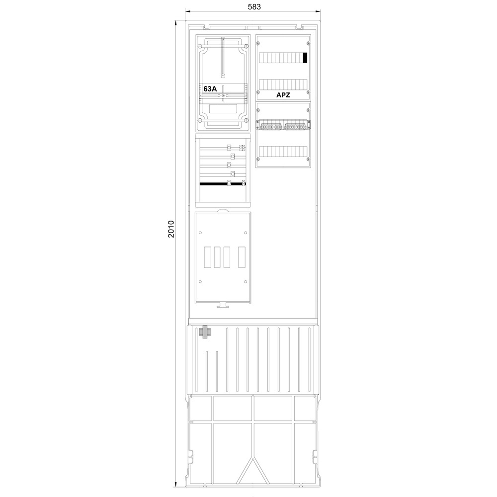 f-tronic Zähleranschlusssäule ZSA202-2-ZK-APZ-HAK Nr. 7160119