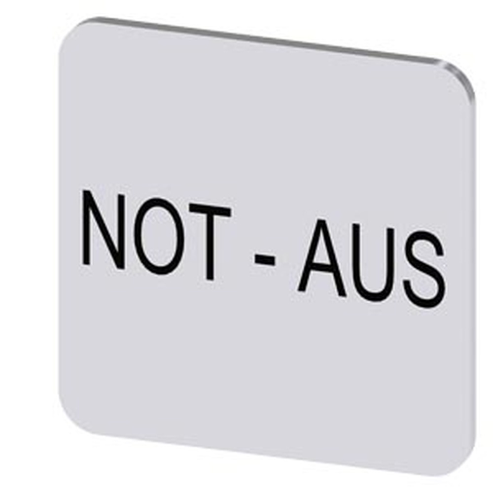 Siemens Bezeichnungsschild 3SU1900-0AF81-0AS0