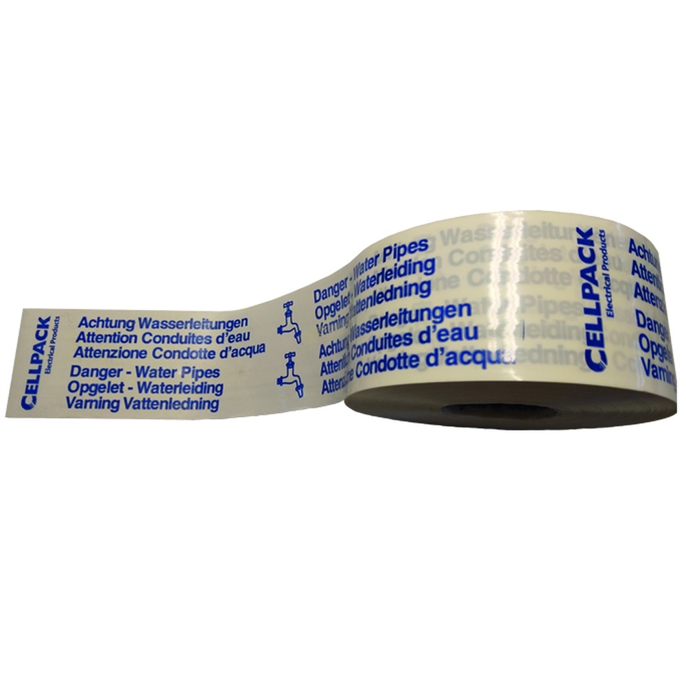 Cellpack Trassenwarnband 125629 Typ No. 26 Warnband/100mmx250m/WASSER