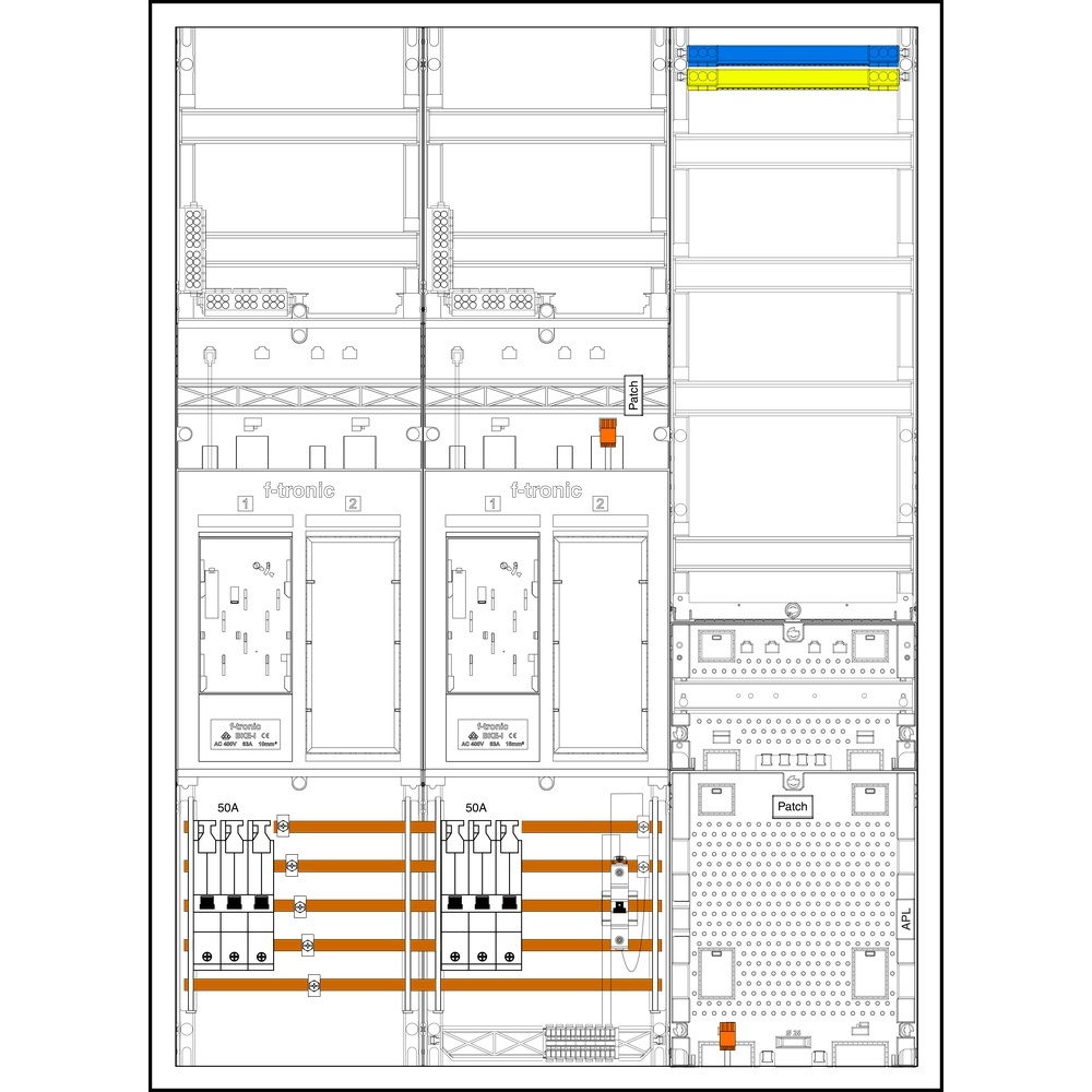 f-tronic Sammelschienenklemmen 7195629 Typ EHZ732APZRFZ50B10