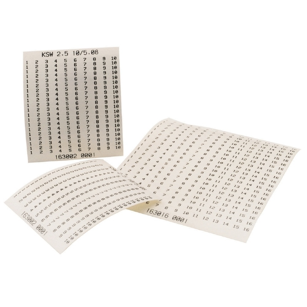 Weidmüller Klemmenmarkierung 1630200001 Typ KSW 4 8/5,08 1-8