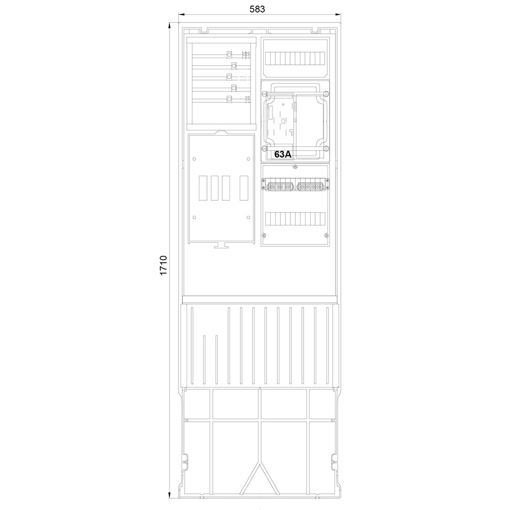 f-tronic Zähleranschlusssäule ZSA172-2-eHZ-HAK-HG Nr. 7160019