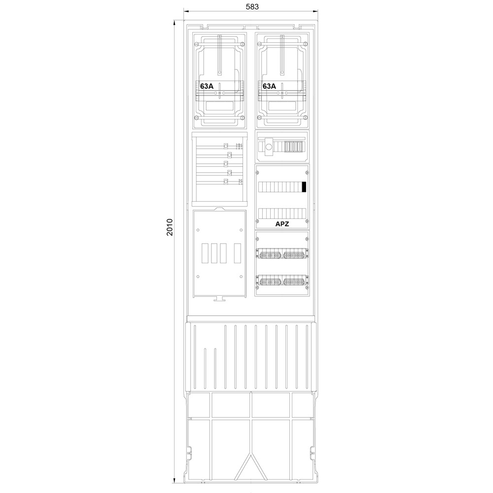 f-tronic Zähleranschlusssäule ZSA202-2-2ZK-APZ-TSG Nr. 7160135
