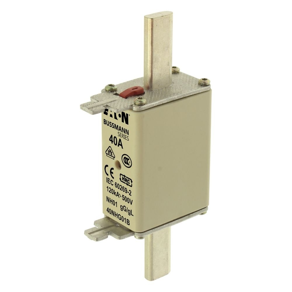 Eaton Sicherungseinsatz 40NHG01B Typ NH FUSE 40A 500V GL/GG SIZE 01 DUAL IN
