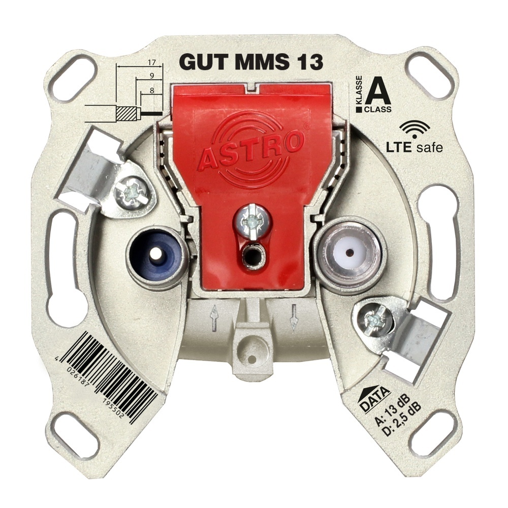 Astro Bit BK Modem Durchgangsdose 00541132 Typ GUT MMS 13