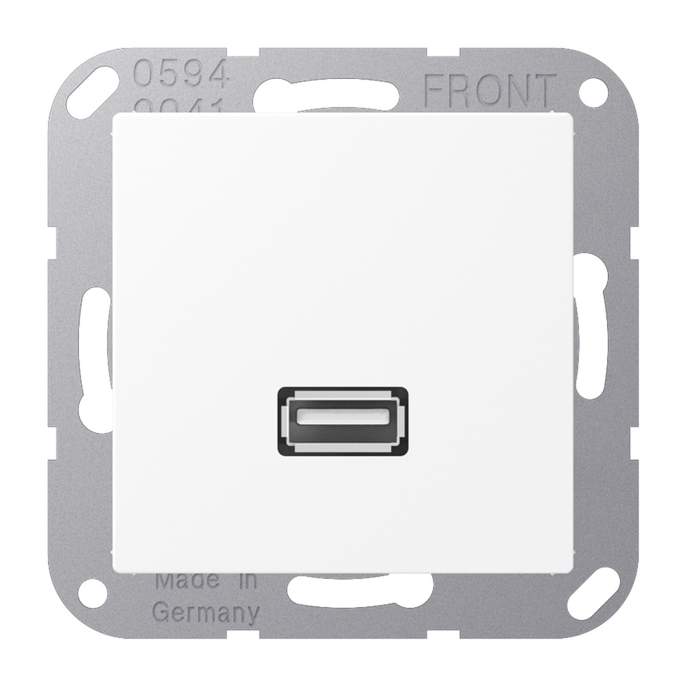 Jung Multimedia Anschlusssystem USB 2.0 MAA1122WWM