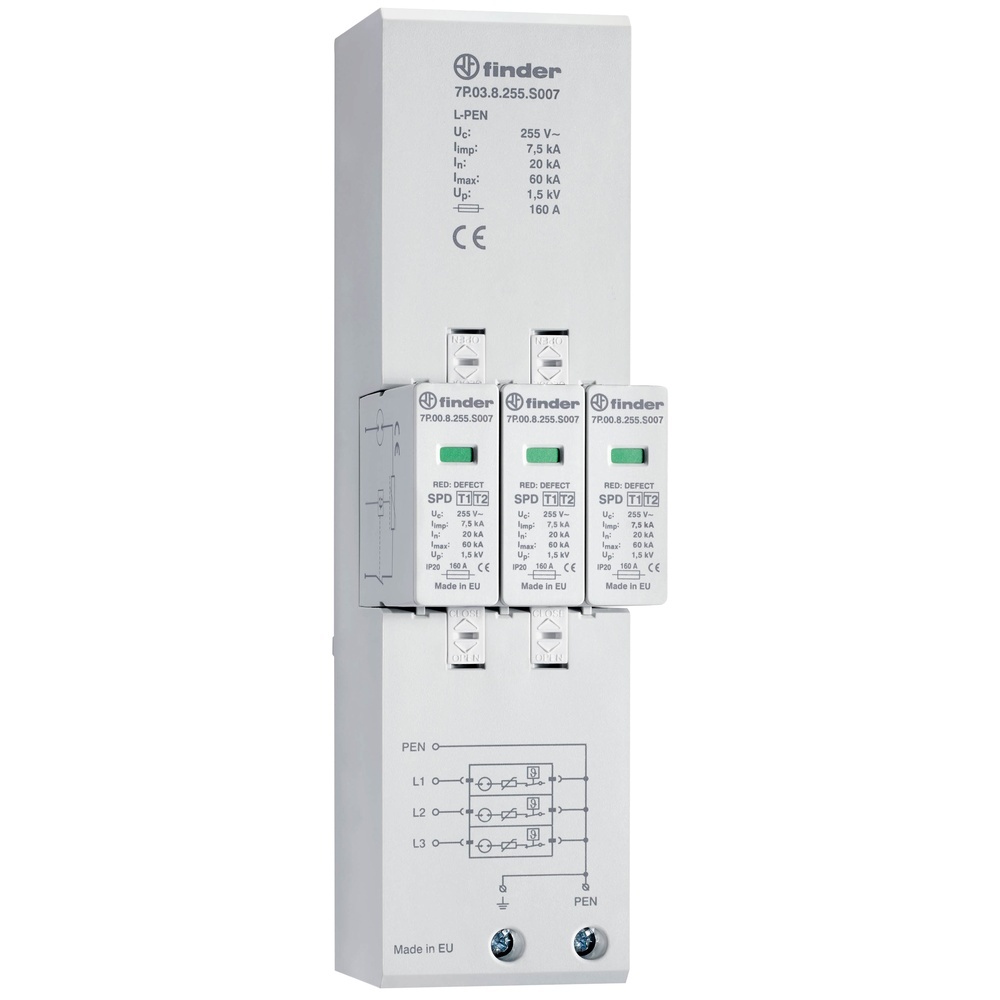 Finder Blitz und Überspannungsableiter 7P.03.8.255.S007