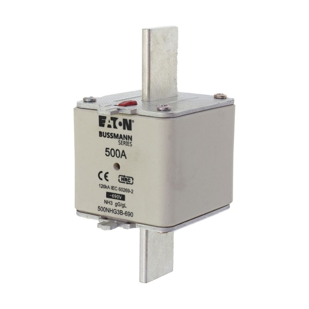 Eaton Sicherungseinsatz 500NHG3B-690 Typ NH FUSE 500AMP 690V gG SIZE 3 DUAL IND