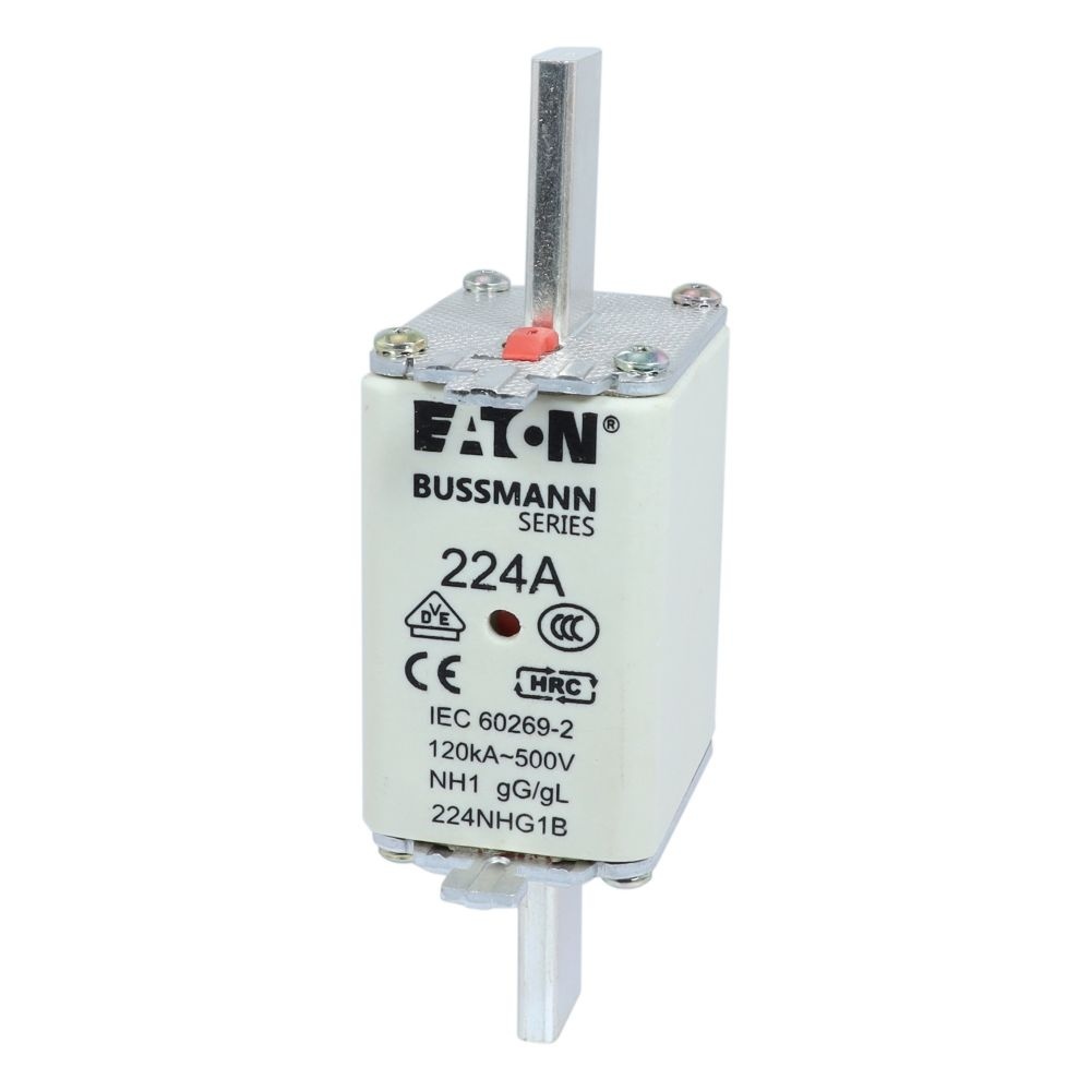 Eaton Sicherungseinsatz 224NHG1B Typ NH FUSE 224A 500V GL/GG SIZE 1 DUAL IN