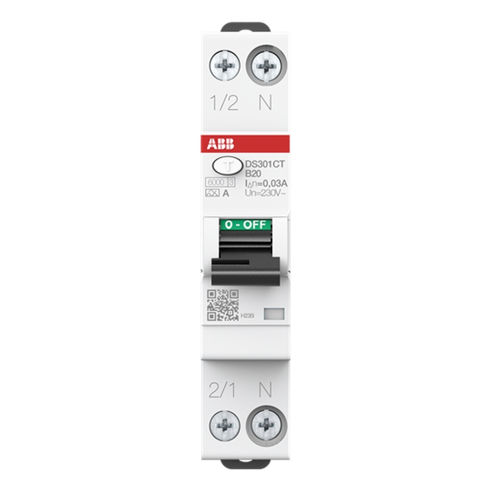 ABB Kombination FI Schalter Leitungsschutzschalter 2CSR255164R1205 Typ DS301CAT-B20/0,03