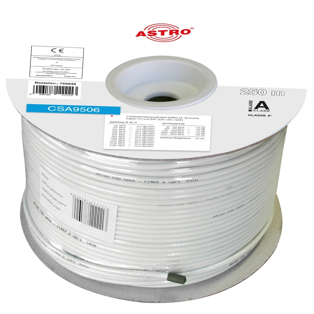 Astro Bit Koaxialkabel 250m 750948 Typ CSA 9506/250