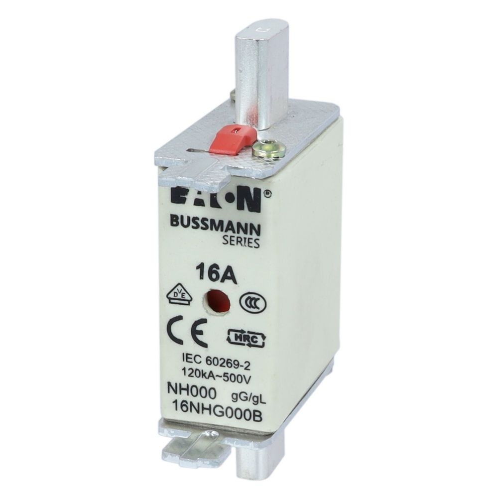 Eaton Sicherungseinsatz 16NHG000B Typ NH FUSE 16A 500V GL/GG SIZE 000 DUAL IN