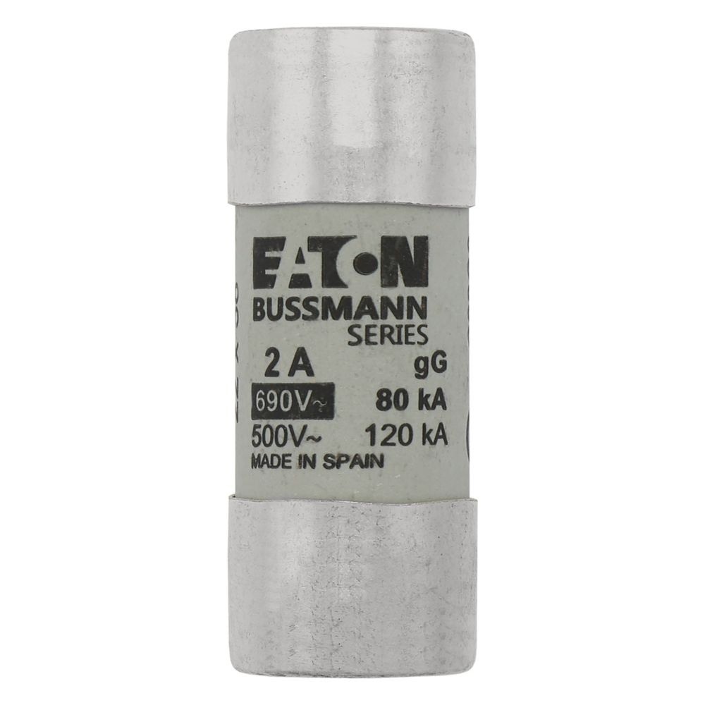 Eaton Sicherungseinsatz C22G2 Typ CYLINDRICAL FUSE 22 x 58 2A GG 690V AC