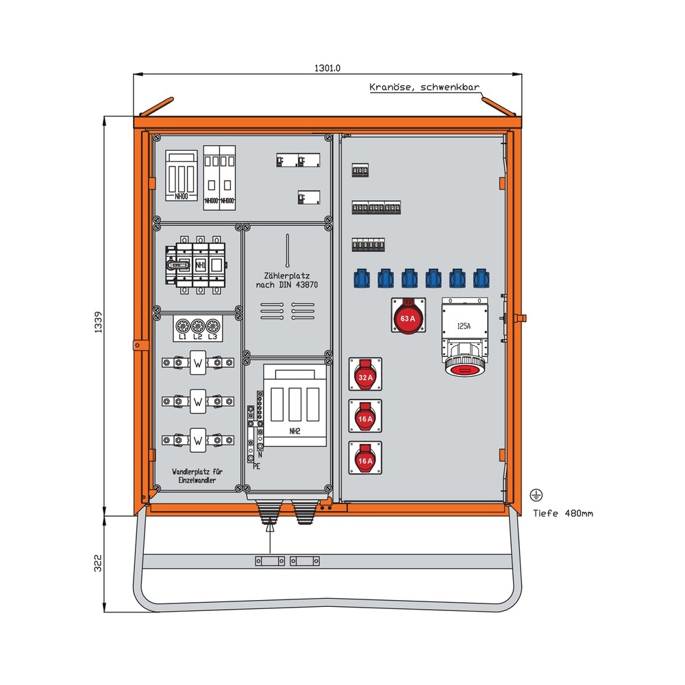 Walther-Werke Anschlussverteiler Schrank WAV0267R1