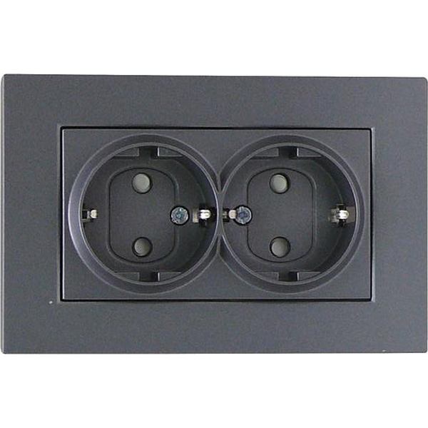 HHG Schutzkontakt Doppelsteckdose 92513058 Nr. 92513058