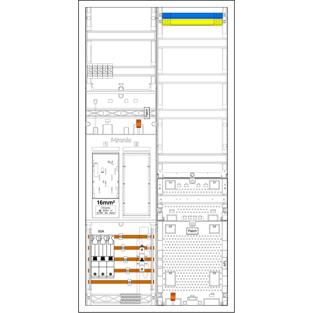 f-tronic Sammelschienenklemmen 7195217 Typ EHZ721APZRFZ50B6-16