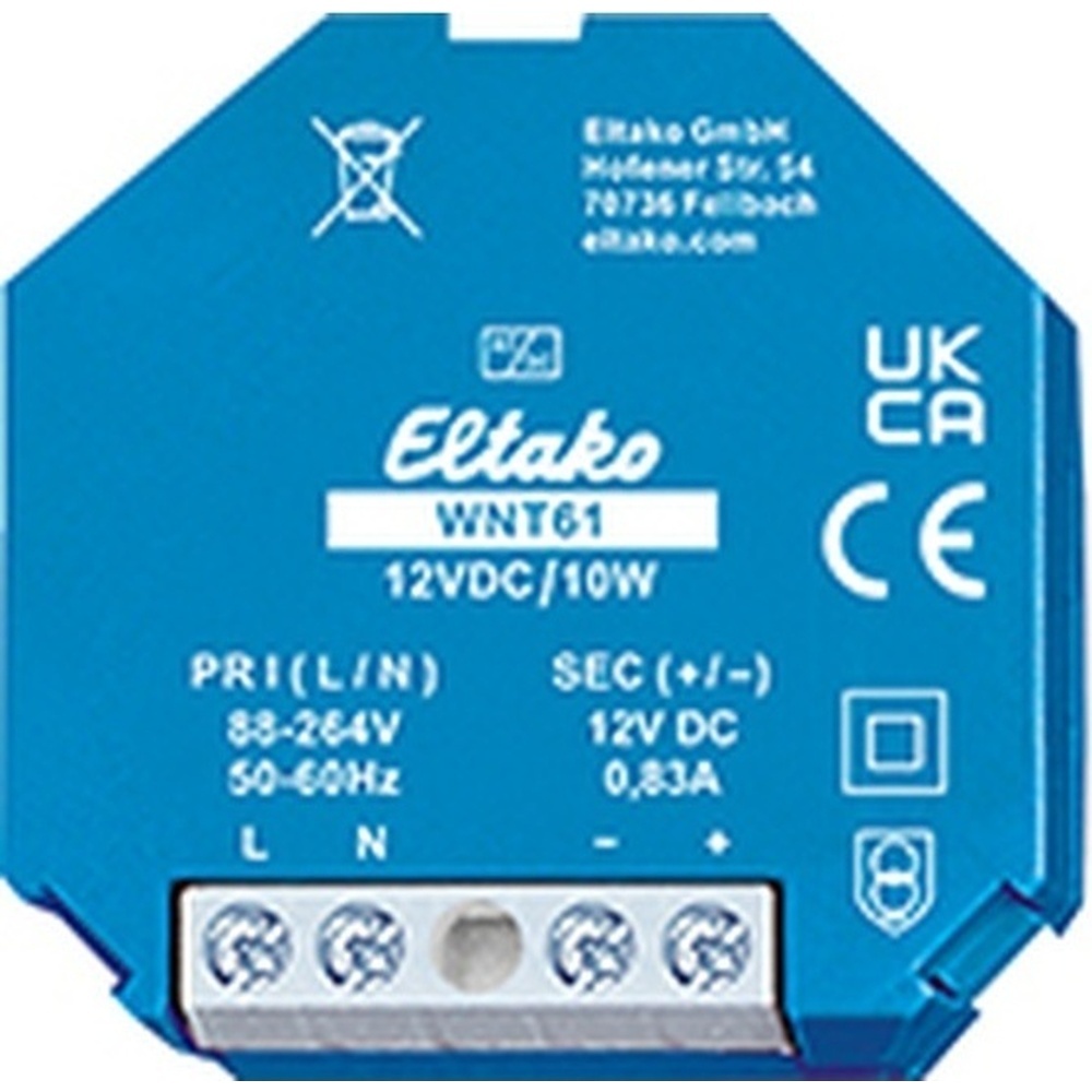 ELTAKO Weitbereichs Schaltnetzteil 61000264 Typ WNT61-12VDC/10W