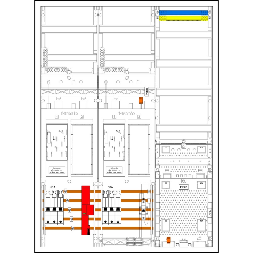 f-tronic Sammelschienenklemmen 7195633 Typ EHZ732APZRFZ50B10ÜS