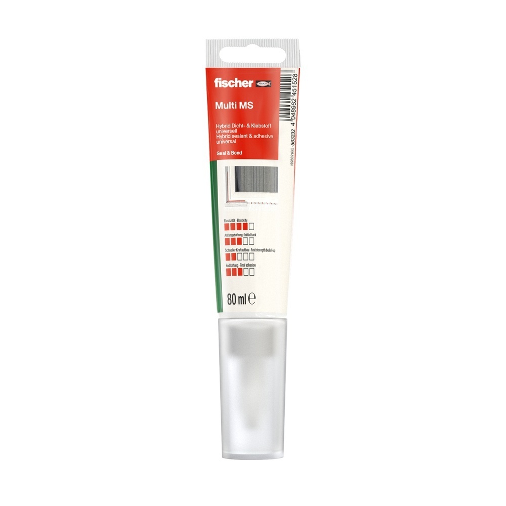 Fischer Bauklebstoff 563232 Typ Multi MS white 80ml Tube (DE/EN)