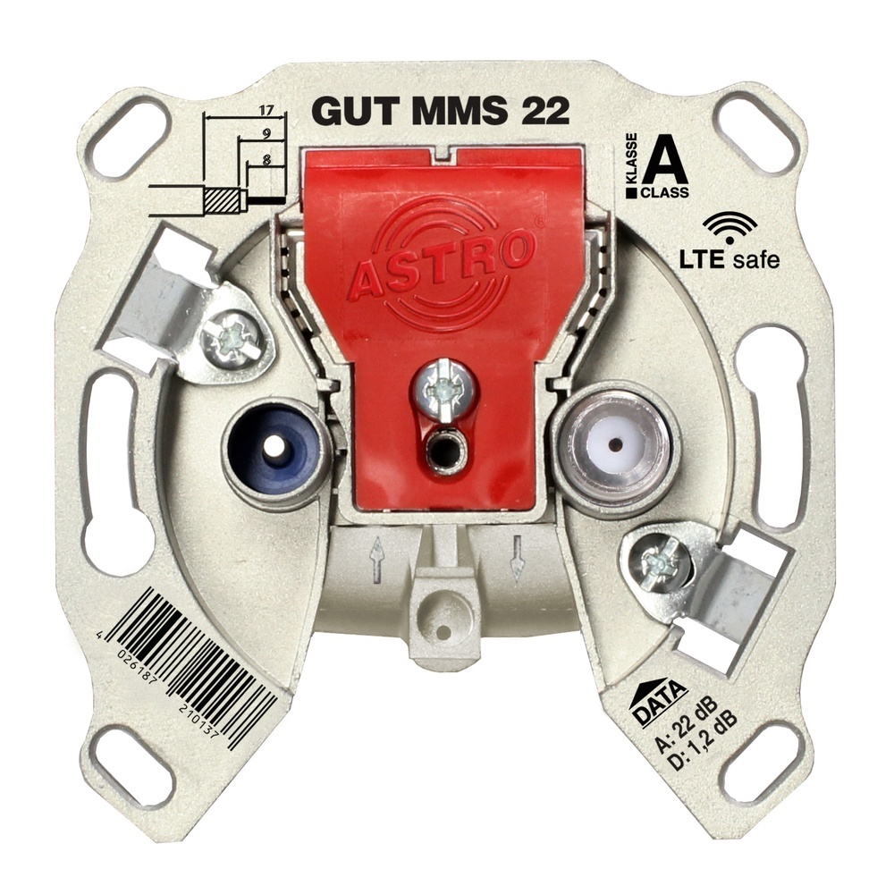 Astro Bit BK Modem Durchgangsdose 00541222 Typ GUT MMS 22