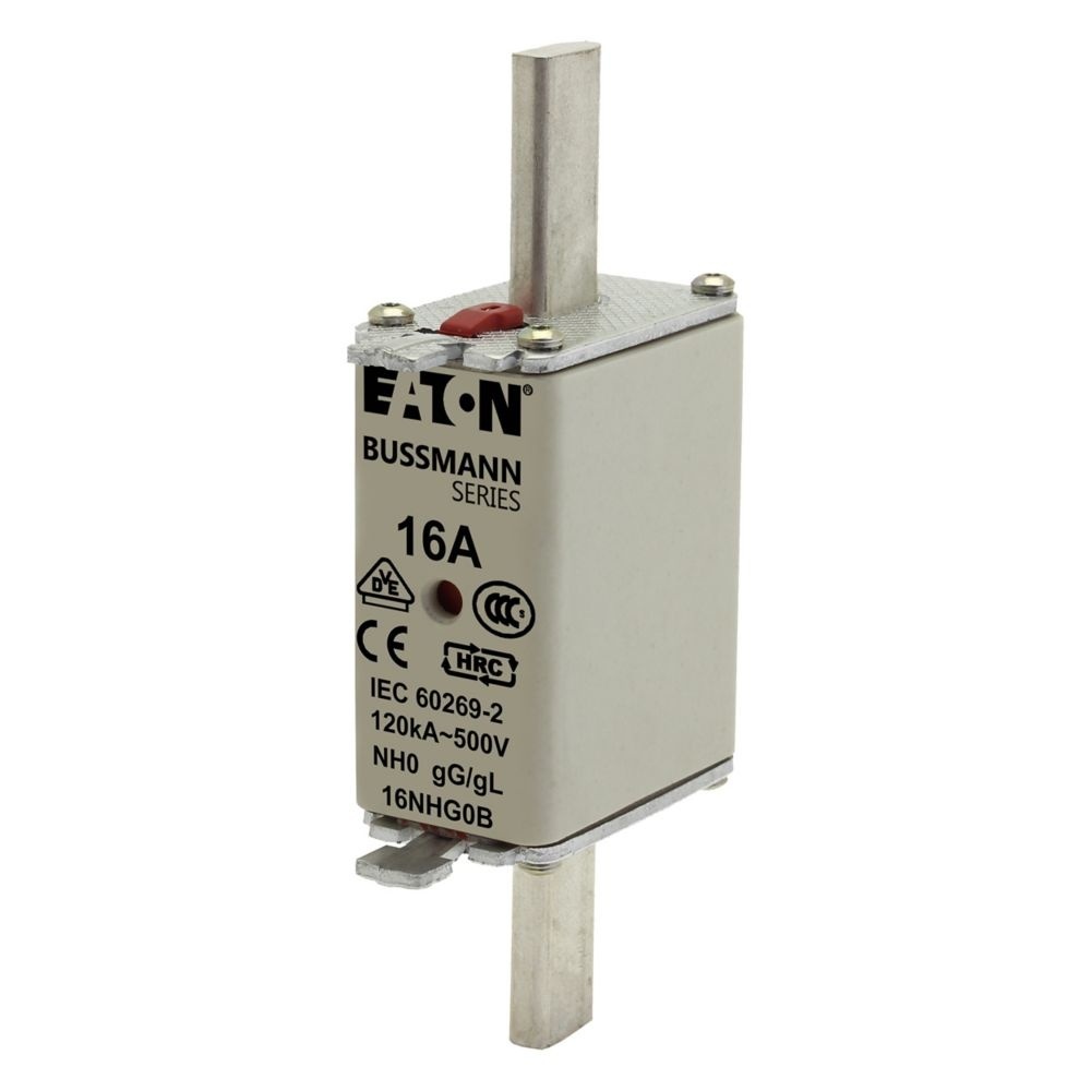 Eaton Sicherungseinsatz 16NHG0B Typ NH FUSE 16A 500V GL/GG SIZE 0 DUAL IN