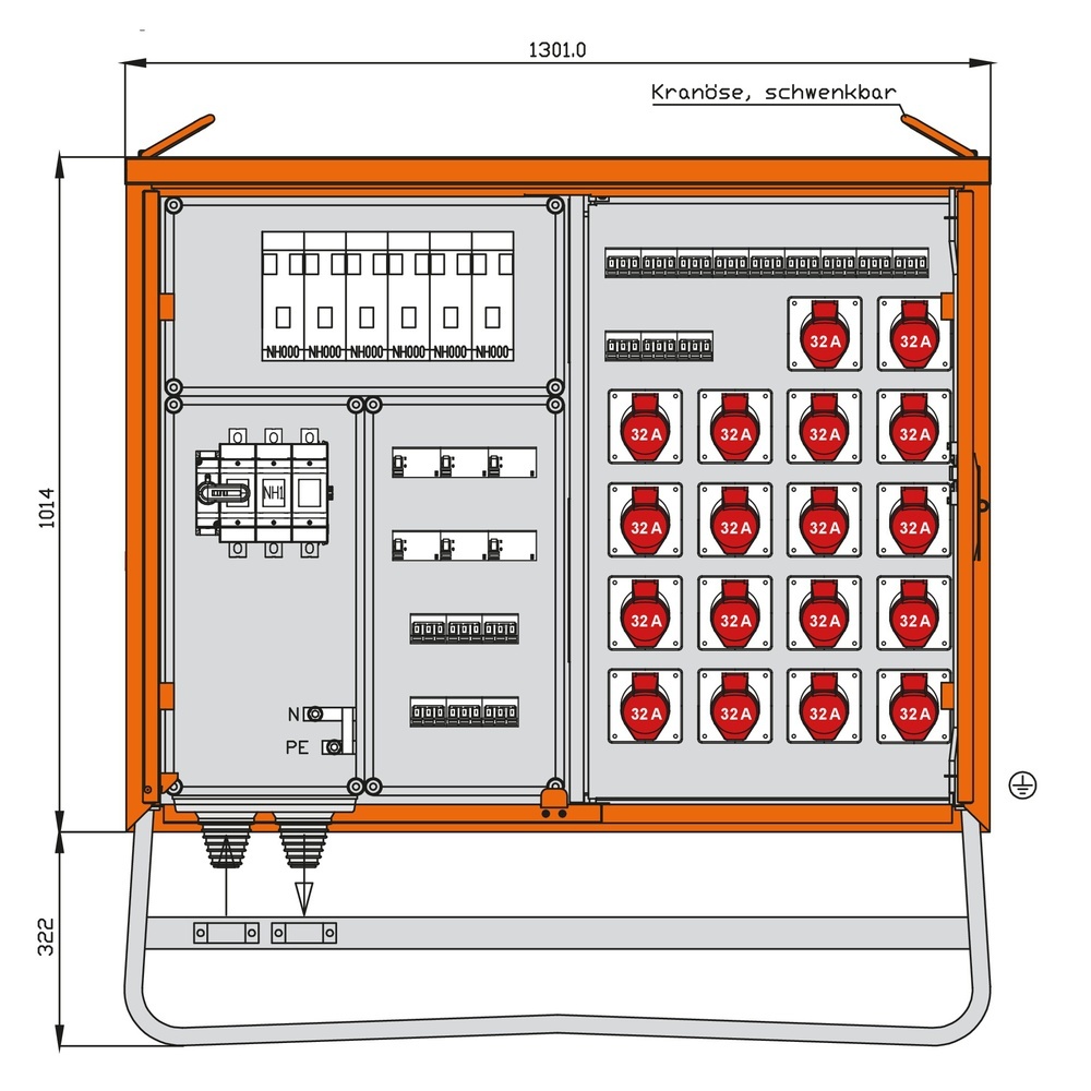 Walther-Werke Verteilerschrank WV0578CR1