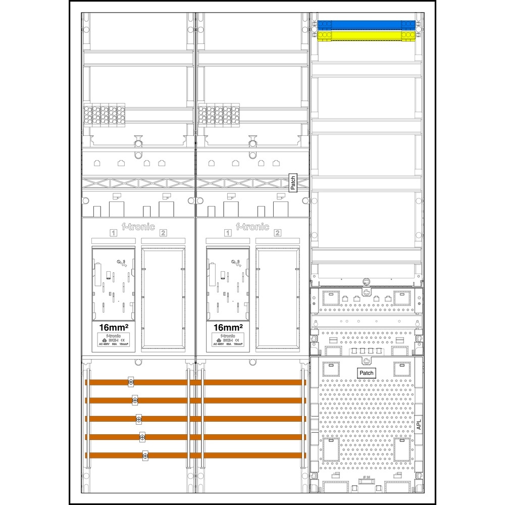 f-tronic Sammelschienenklemmen 7195679 Typ EHZ732APZRFZODS-16