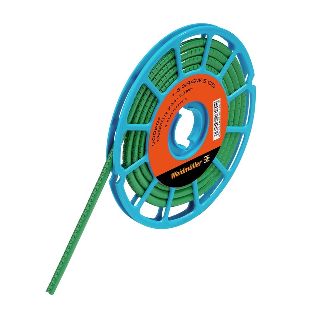 Weidmüller Kabelmarkierungssystem 1568251518 Typ CLI C 1-3 GN/WS 5 CD