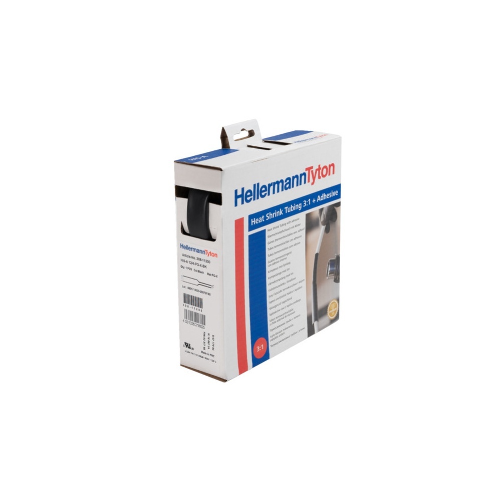 Hellermann Warmschrumpfschlauch 308-12400 Typ HIS-A-24/8 PO-X BK 3