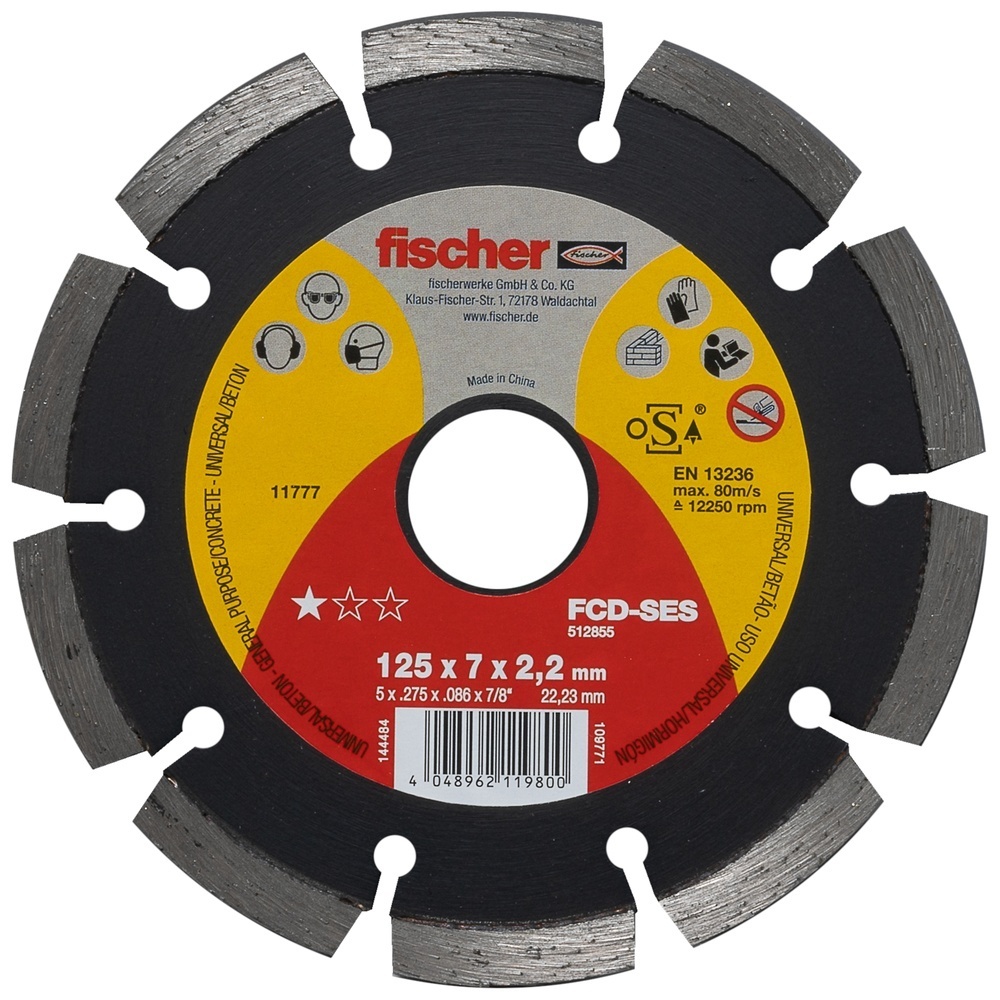 Fischer Diamanttrennscheibe 512855 Typ FCD-SES 125X2,2X22,23 DIA