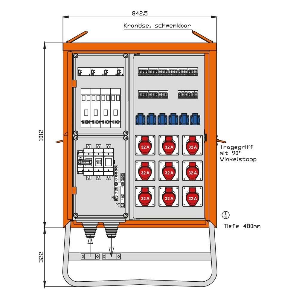 Walther-Werke Verteilerschrank WV0526CR1
