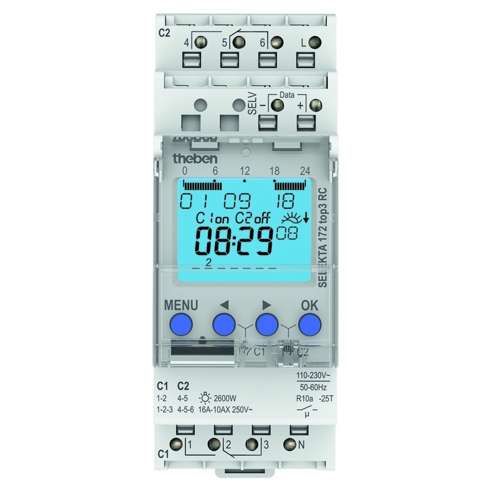 Theben Digitale Zeitschaltuhr 1720330 Typ SELEKTA 172 top3 RC