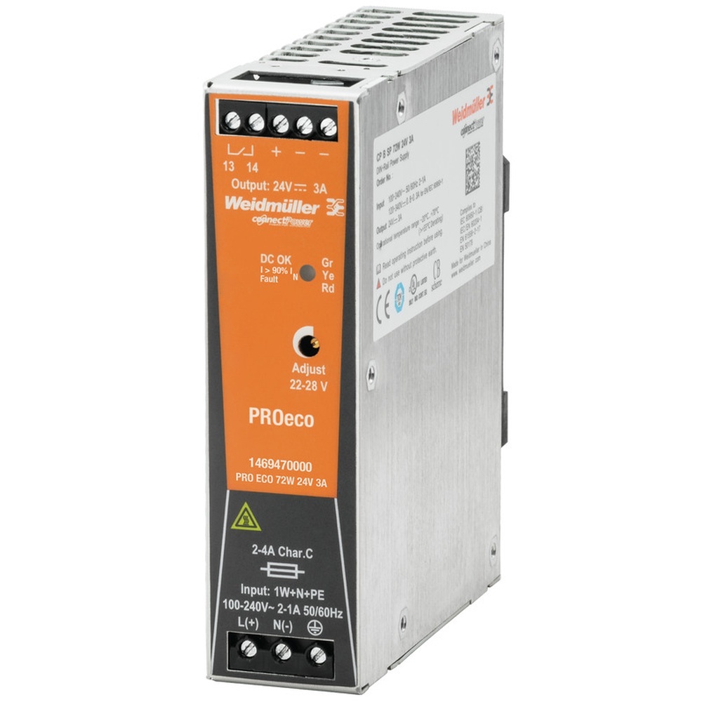 Weidmüller Stromversorgung 1469470000 Typ PRO ECO 72W 24V 3A