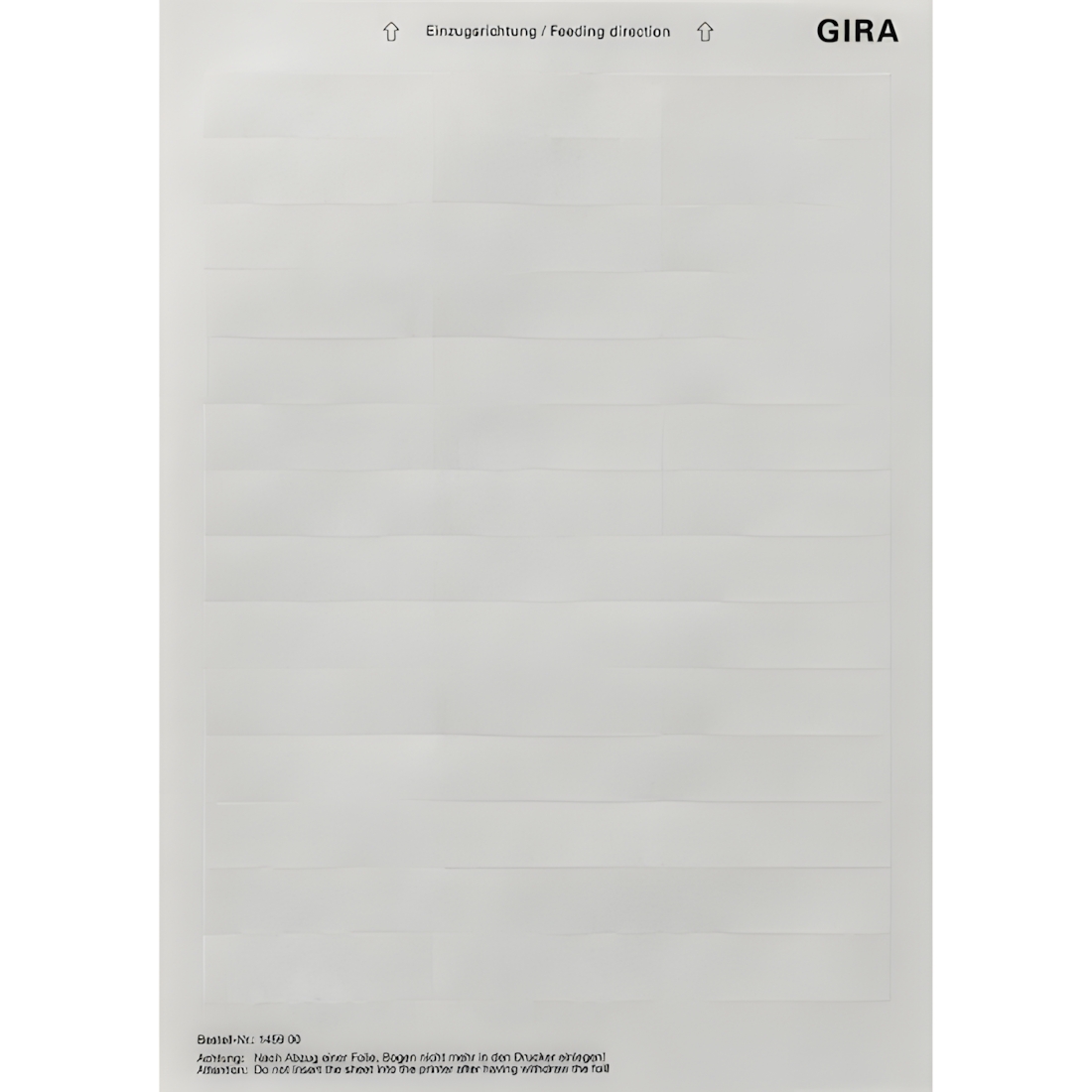 Gira Beschriftungsbögen 145900