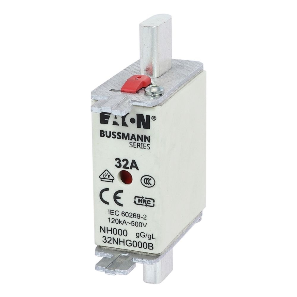 Eaton Sicherungseinsatz 32NHG000B Typ NH FUSE 32A 500V GL/GG SIZE 000 DUAL IN