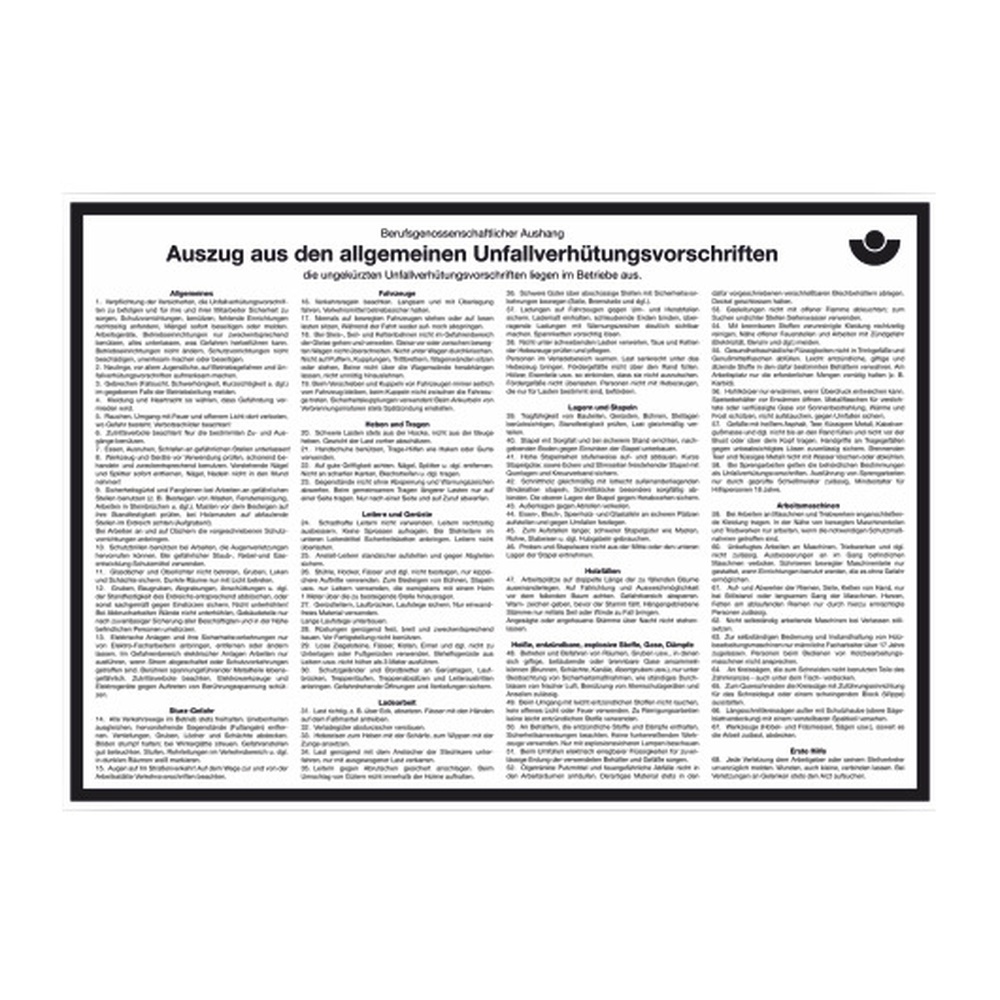 Cimco Sicherheitsaushang 182760