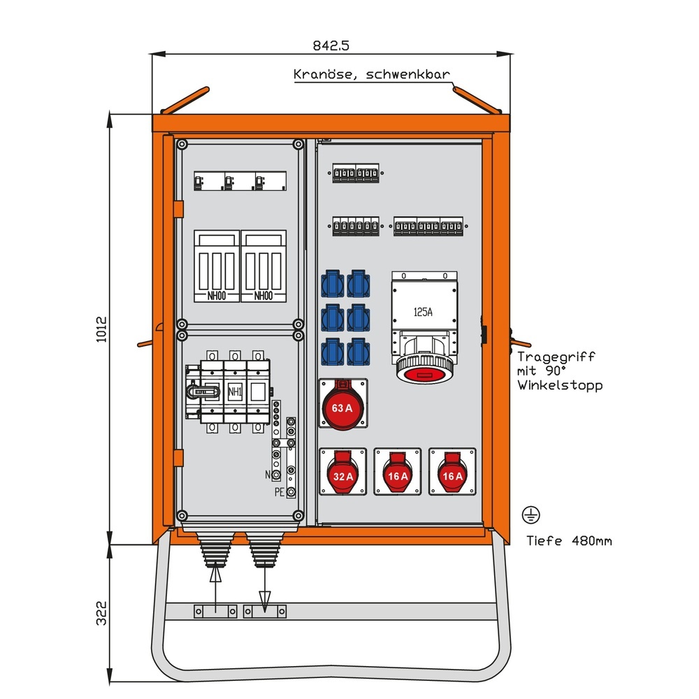 Walther-Werke Verteilerschrank 138kVA WV0494R1