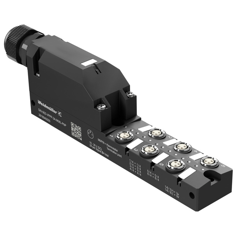 Weidmüller Passiver Sensor Aktor Verteiler 2818940000 Typ SAI-06Z-VPPP-3A-M08L-PNP