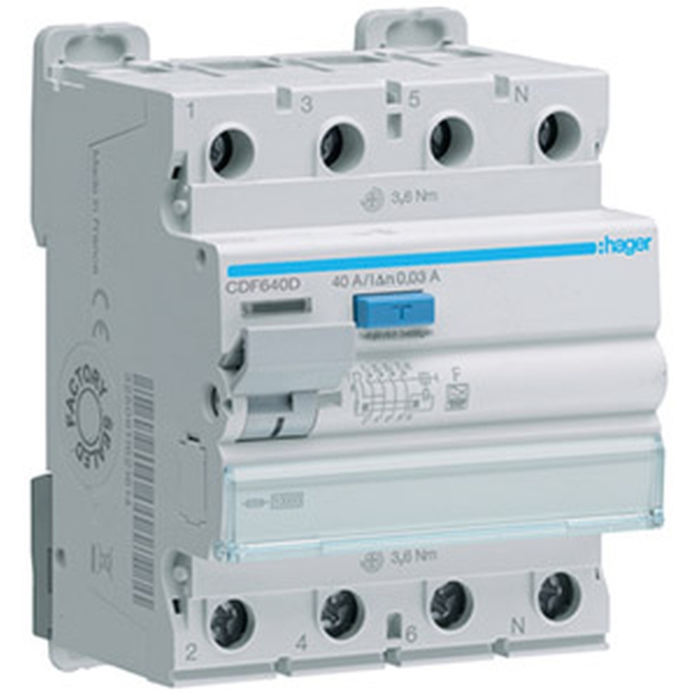 Hager FI Schalter CDF640D