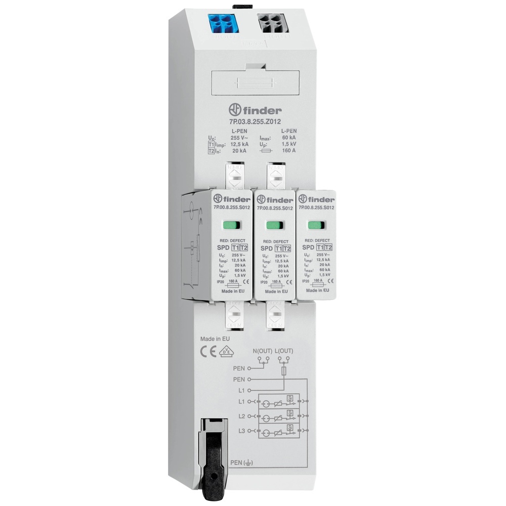 Finder Blitz und Überspannungsableiter 7P.03.8.255.Z012