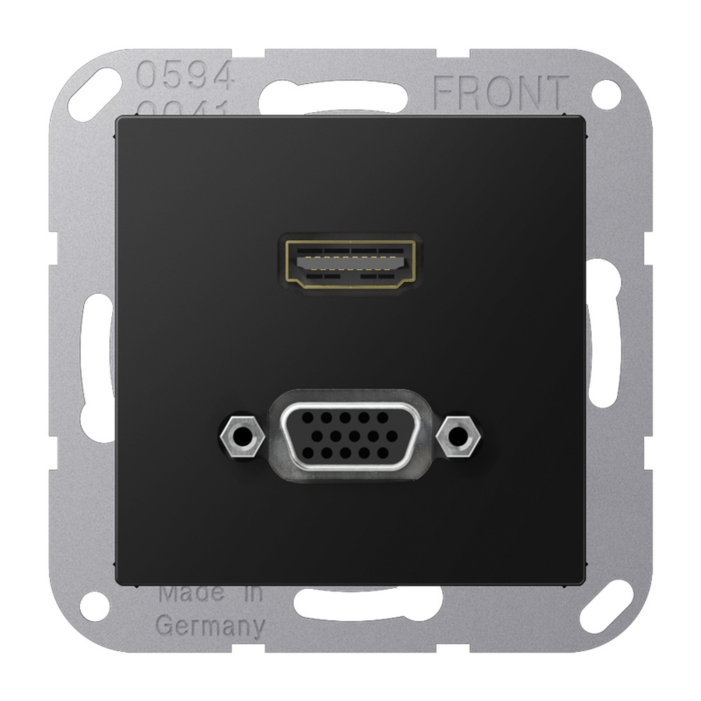 Jung Multimedia Anschlusssystem HDMI/VGA MAA1173SWM
